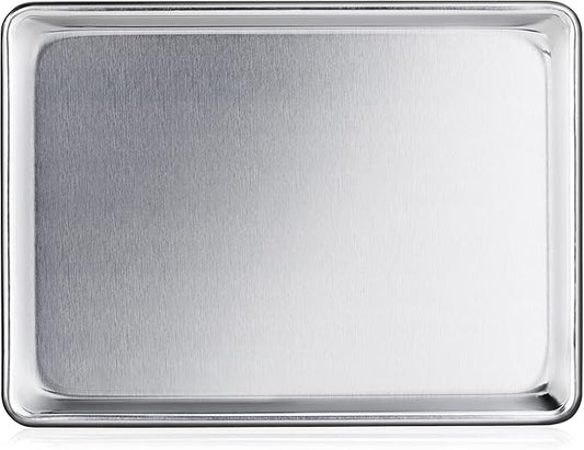 New Star Foodservice Commercial-Grade 18-Gauge Aluminum Sheet Pan/Bun Pan (9 x13 x1 inch (Quarter Size)) by NewStarFoodservice