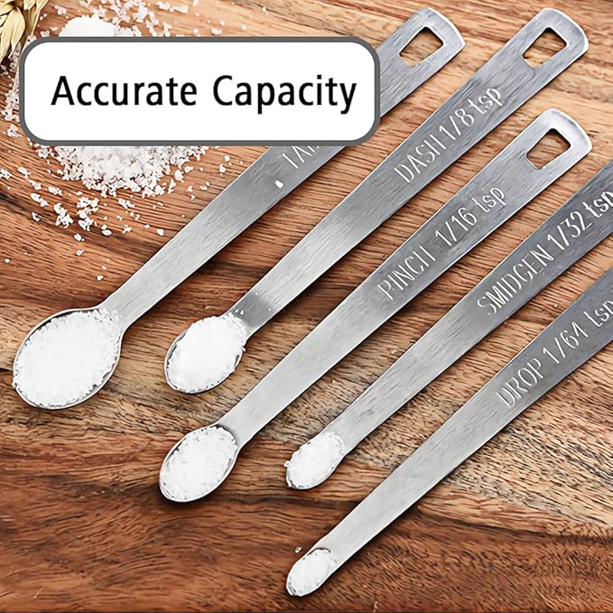 5PCS 1/64 Teaspoon(1/64tsp, 0.08ml, Drop) Single Tiny Measuring Spoon, Small Individual Stainless Steel Measure Spoons Only - Image 5