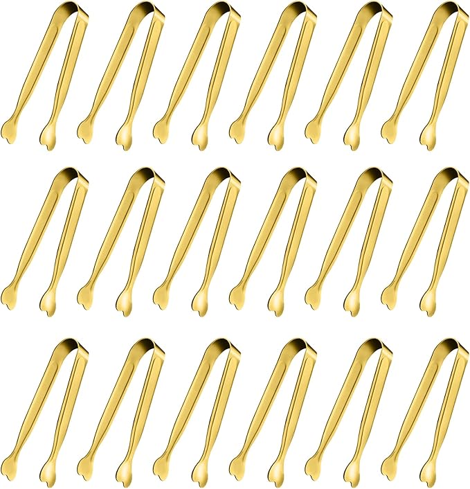 Mini Serving Tongs, Anytrp 18-Packs Stainless Steel Sugar Tongs, 4.3 inch Ice Tongs Kitchen Appetizers Tong for Coffee Bar, Tea Party, Desserts Party, Sugar and Ice Bucket by Unknown
