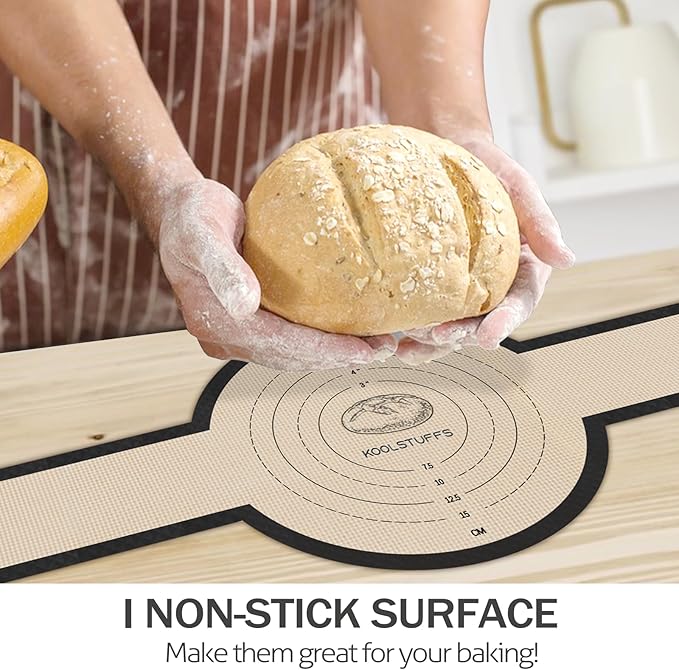 Silicone Bread Sling for Dutch Oven, 2 PCS Non-Stick & Easy to Clean Reusable Silicone Bread Baking Mat with Long Handles, Easy Transfer Sourdough - Image 2