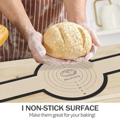 Silicone Bread Sling for Dutch Oven, 2 PCS Non-Stick & Easy to Clean Reusable Silicone Bread Baking Mat with Long Handles, Easy Transfer Sourdough - Image 2