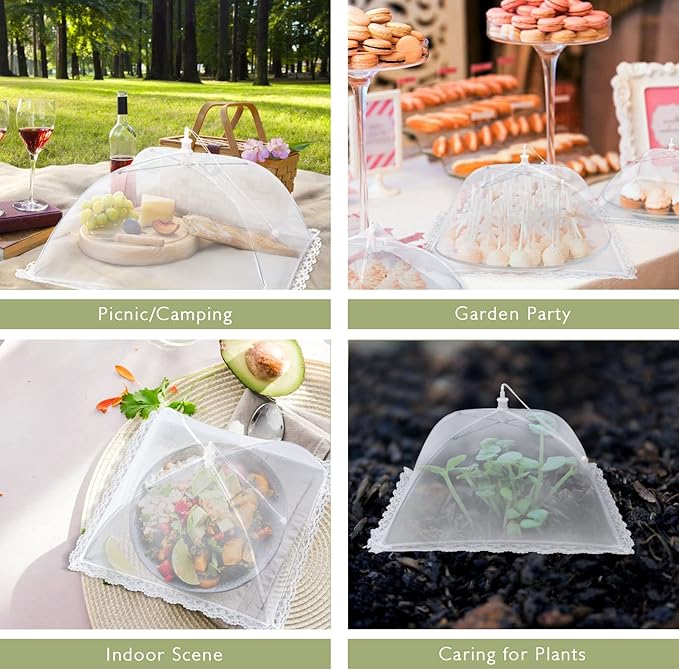 Food Covers Food Tent for Outside Mesh to Keep Bugs away, 2 Extra Large Size (40” x 24”) Reusable Collapsible Food Nets including Carry Bag,Ideal for Picnic Party BBQ Wedding Fruit - Image 7