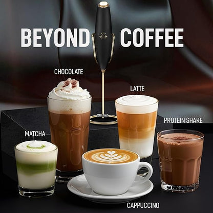 Zulay Kitchen Executive Series Luxury Gift Milk Frother with 4 Duracell Batteries – Handheld Electric Foam Maker for Coffee, Lattes & Hot Chocolate – Deluxe Finish, Ultimate Gift for Coffee Lovers - Image 7