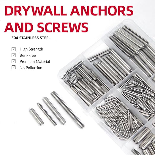 295-Piece Stainless Steel Roll Pin Assortment Kit - Spring Dowels, Slotted Tension Pins & Split Expansion Pins - M1.5 to M6 Sizes (14 Types) - Corrosion-Resistant for Secure Fastening - Image 3