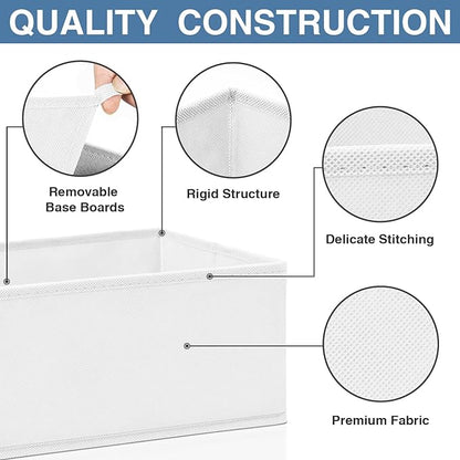 Criusia Drawer Organizer Clothes, 24 Pack Dresser Organizer Bins for Nursery Bedroom, Closet Organization and Storage Dividers for Clothing, Baby Clothes, Underwears, Socks (White) - Image 5