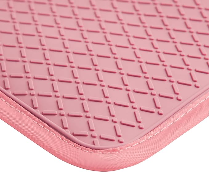 Ohocut Pink Checkered Pot Holder, Checkerboard Potholders for Kitchen, Silicone Pot Holders with Pocket for Kitchen Clearance 2 Pack Set, Hot Pads and Oven Mitts for Cooking Baking - Image 6