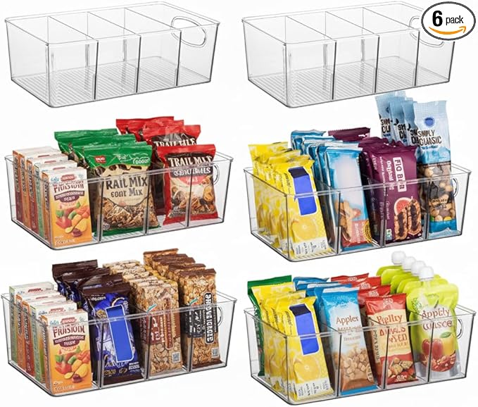 Pantry Organizers and Storage, Cabinet Organizer Kitchen Organizers and Storage - Fridge Organizer, Drawer Organizer & Snack Organizer - Refrigerator Organizers and Storage, Cupboard Shelf Organizer by ClearSpace