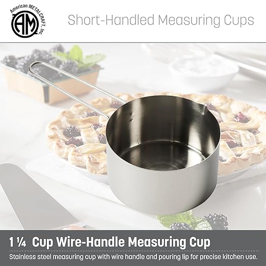 American Metalcraft MCW125 Stainless Steel Measuring Cup, Wire Handle, 1 1/4-Inch Cup - Image 2