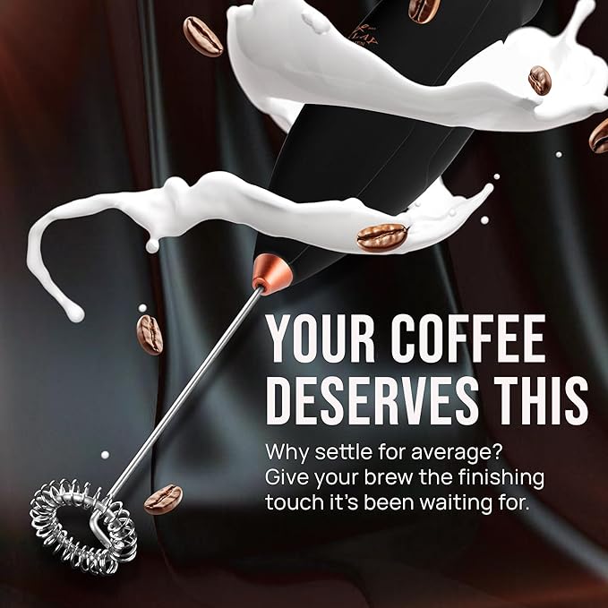 Zulay Kitchen Executive Series Luxury Gift Milk Frother with 4 Duracell Batteries – Handheld Electric Foam Maker for Coffee, Lattes & Hot Chocolate – Deluxe Finish, Ultimate Gift for Coffee Lovers - Image 5