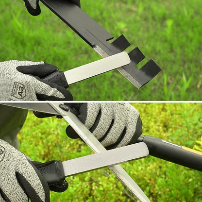 SHARPAL 121N Dual-Grit Diamond Sharpening Stone File Garden Tool Knife Sharpener Coarse 325 / Extra Fine 1200 Grit for Lawn Mower Blade, Axe, Hatchet, Hedge Shears, Chisels, Drills Mothers Day Gifts - Image 5