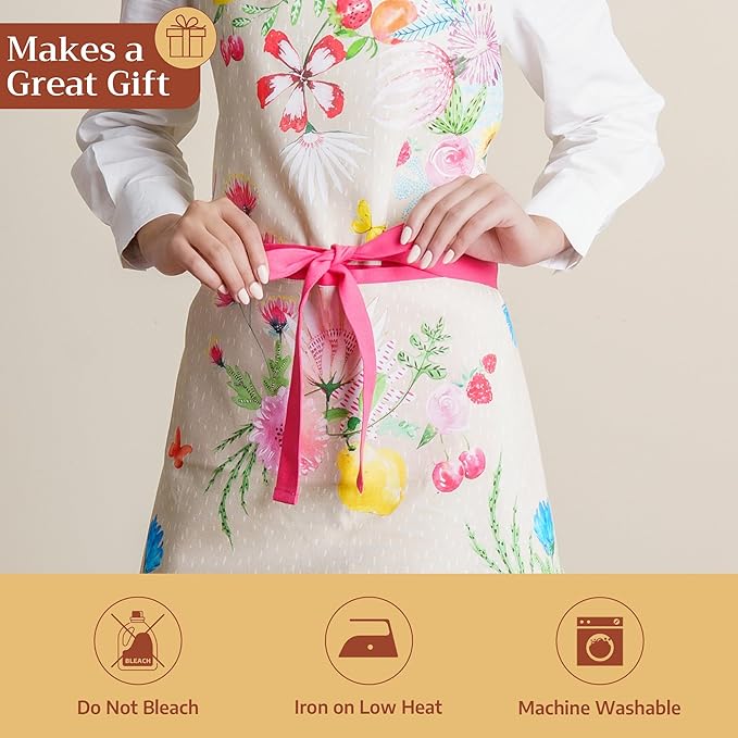 Maison d' Hermine 100% Cotton Apron for women with Pocket Kitchen Chef Apron for Men Cooking Mothers Day Gifts - Image 5