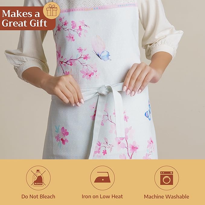 Maison d' Hermine 100% Cotton Apron for women with Pocket Kitchen Chef Apron for Men Cooking Mothers Day Gifts - Image 5