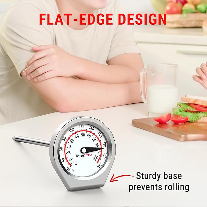 TempPro Dial Instant Read Meat Thermometer for Cooking, Grill Food Thermometer with Glass Lens, Portable Kitchen Thermometer for Liquid, Steak, Turkey Temp Checking (Previously ThermoPro) - Image 5
