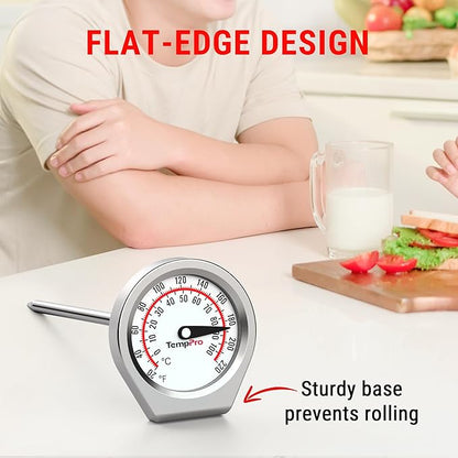 TempPro Dial Instant Read Meat Thermometer for Cooking, Grill Food Thermometer with Glass Lens, Portable Kitchen Thermometer for Liquid, Steak, Turkey Temp Checking (Previously ThermoPro) - Image 5