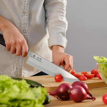 imarku Chef Knife 8-Inch Pro Japanese Kitchen Knife High-Carbon Stainless Steel Paring Knife Ergonomic Handle Rasor Sharp Single-Bevel Edge Birthday Gift for Men - Image 6