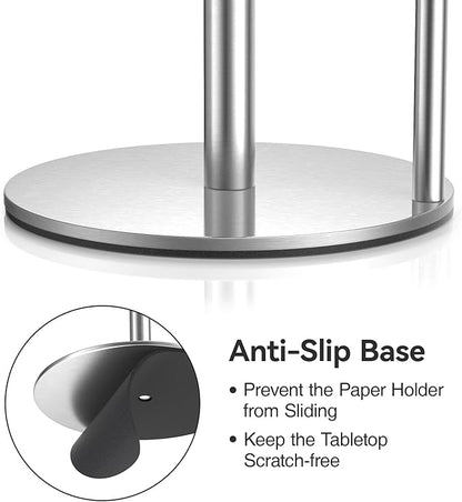 Paper Towel Holder Countertop, Stainless Steel, Silver, for Kitchen, Pantry, RV - Image 4