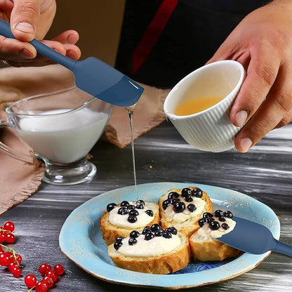 Coukre Silicone Spatula Set of 5,High Temperature Resistant, Food Grade Silicone, Dishwasher Safe, for Baking, Cooking (Pure Deep Blue) - Image 5