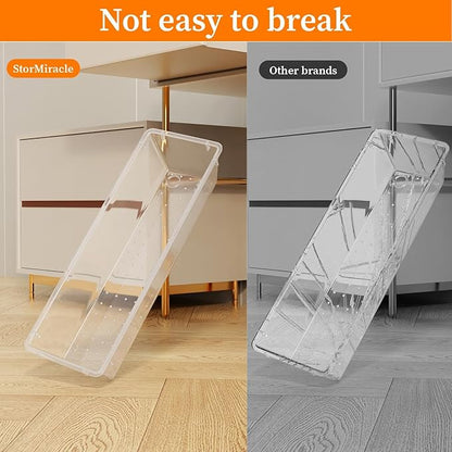 StorMiracle 32 PCS Clear Plastic Drawer Organizer Set, 4-Size vanity organizer Trays and Storage Bins for Makeup, Jewelry and Gadgets in Bedroom, Bathroom and Office, Clear - Image 4