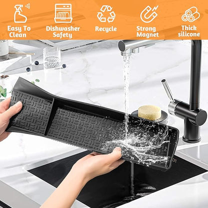 Foeacry Magnetic Stove Top Shelf 30 Inch - Heat Resistant Silicone Over the Stove Shelf Spice Rack Organizer - 3 Functional Partitions Kitchen Organization and Storage for Spices, Oils & Gadgets - Image 6