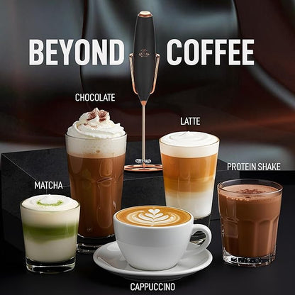 Zulay Kitchen Executive Series Luxury Gift Milk Frother with 4 Duracell Batteries – Handheld Electric Foam Maker for Coffee, Lattes & Hot Chocolate – Deluxe Finish, Ultimate Gift for Coffee Lovers - Image 7