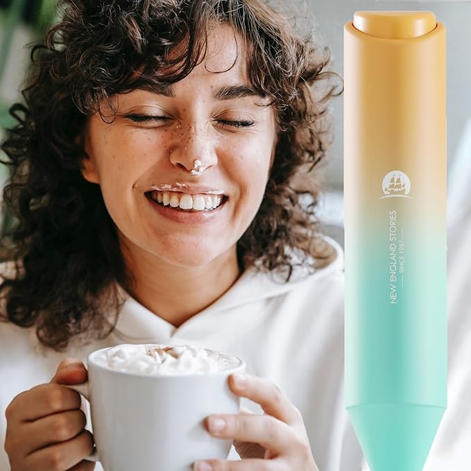 Powerful Milk Frother Handheld Foam Maker, Mini Whisk Drink Mixer for Coffee, Cappuccino, Latte, Matcha, Hot Chocolate, No Stand, Meadow - Image 4