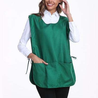 Xeoxarel Unisex Cobbler Apron with 3 Pockets, Smock Vest Apron, Suitable for Cooking，Kitchen，Garden，Hairstylist，Cleaning，Art