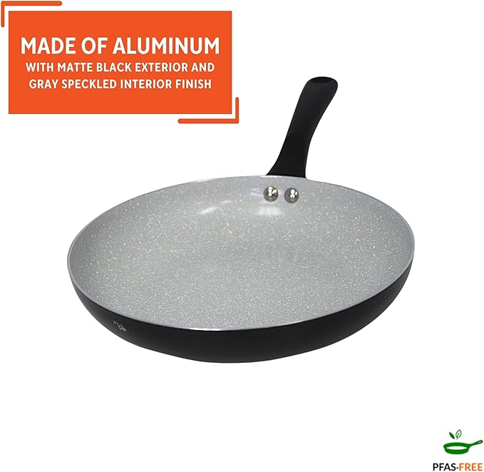 IMUSA 9.5" Premier Ceramic Nonstick Fry Pan with Cool Touch Handle, Matte Black - Image 3