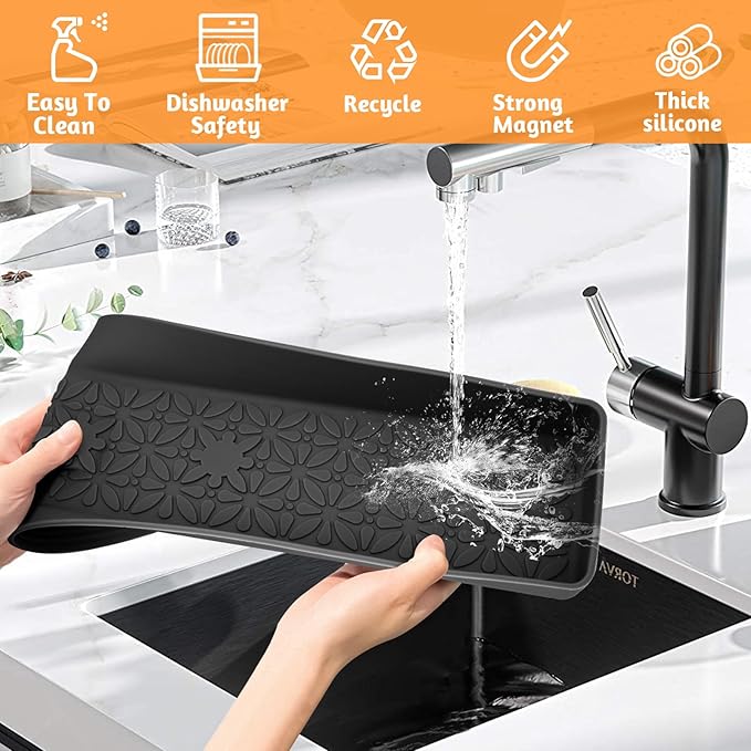 Foeacry Silicone Magnetic Shelf for Stove Top 30"/24"/20" for Kitchen Gadgets, Soft Flexible Strong Magnetic Heat Resistant Spice Rack Kitchen Organizer for Back of Oven - Image 5