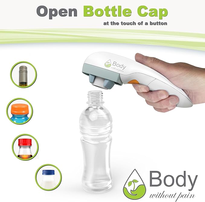 Electric Bottle Opener for Seniors - Automatic Solution for Easy Opening of Water Bottles. Ideal for Weak Hands or Those with Arthritis. Perfect for Soda, Milk, Juice. Battery Powered. - Image 2