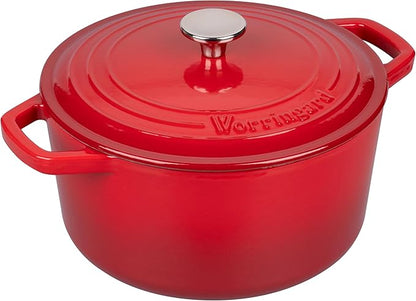 VORRINGARD Enameled Cast Iron Dutch Oven Pot with Lid, for Bread Baking, Round Bread Oven- include Sourdough Bread Baking Supplies Set, 4.5QT, Red - Image 8