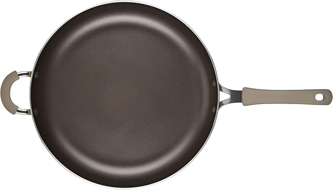 Rachael Ray Cook + Create Nonstick Frying Pan/Skillet with Helper Handle, 14 Inch - Almond - Image 10