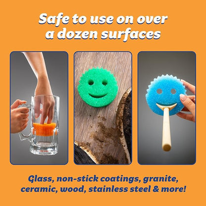 Scrub Daddy Scratch-Free Multipurpose Kitchen Sponges - Bulk Dish Sponges for Kitchen, Bathroom, Household Cleaning & More - Made with BPA-Free Polymer Foam (5 Count) (Pack of 2) - Image 6