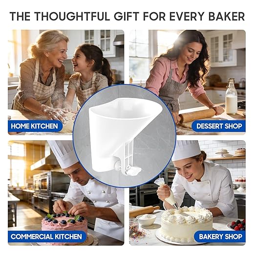 KingofKings Funnel for Kitchen Aid Accessories and Attachments, Flour Funnels for Kitchenaid Mixer Attachments, Wide Mouth Pouring Chute Baking Supplies for Cake, Mother Day Gift for Women, Mom - Image 9