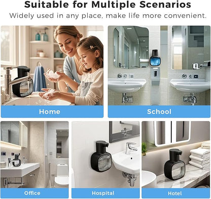 Automatic Liquid Soap Dispenser, 17oz/500ml Touchless Rechargeable with 4-Level Adjustable & IPX5 Waterproof - Level Display for Wall/Tabletop Use in Bathroom, Kitchen, Black - Image 9