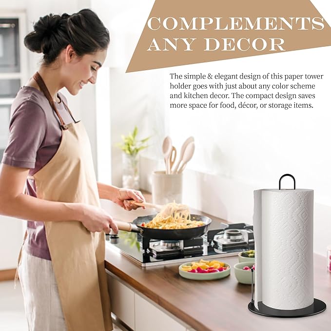 30Pack Paper Towel Holder,Bulk Black Paper Towel Holder Stand Countertop for Kitchen - Image 5