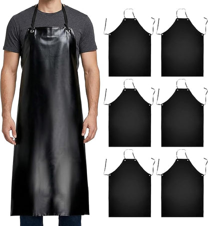 Xpose Safety Heavy Duty Vinyl Waterproof Aprons, White - For Home, Industrial and Commercial Use - Chemical Resistant