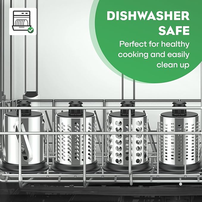 Stainless Steel Slicer Shredder Attachment for KitchenAid Stand Mixer, Includes Cheese Grater,Grinding Powder,Vegetable Slicer Shredder for KitchenAid cheese grater attachments with 4 Blades by HOZODO - Image 7