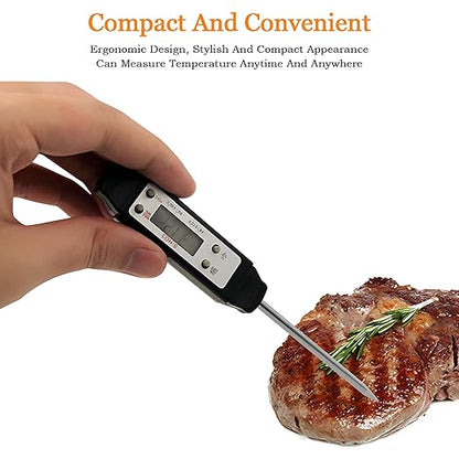 Meat Thermometer - Digital Food Thermometer for Cooking Kitchen - Automatic Calibration Pen Style Electronic Pocket Thermometer for Water Temperature, Barbecue (Black) - Image 5