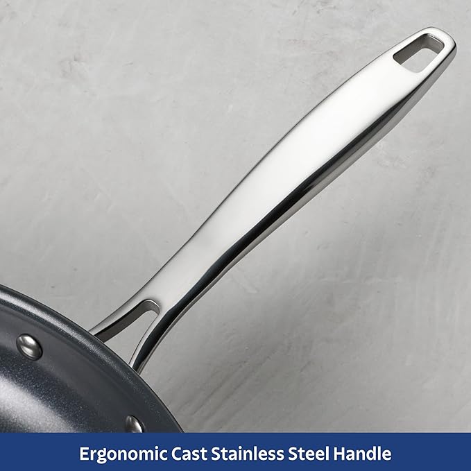 Tramontina Signature 12-Inch Tri-Ply Clad Stainless Steel Large Frying Pan with Ceramic Non Stick Interior, Induction-Ready Nonstick Skillet, Oven-Safe, Made in Brazil - Image 11