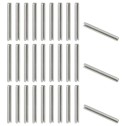 PATIKIL Slotted Spring Pin, 50 Pcs 5/64" x 3/4" (2.2mm x 20mm) 304 Stainless Steel Split Roll Pins Spring Dowel for Home Improvement Automotive Machine Repair, Silver