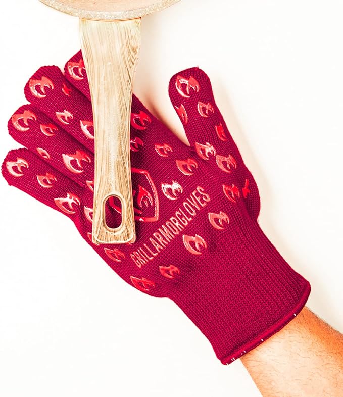 Grill Armor Oven Gloves with Fingers – 932°F Heat, Fire & Cut Resistant Mitts for BBQ, Grill, Cooking, Grilling, Baking, Smoker & Fire Pit - Image 4