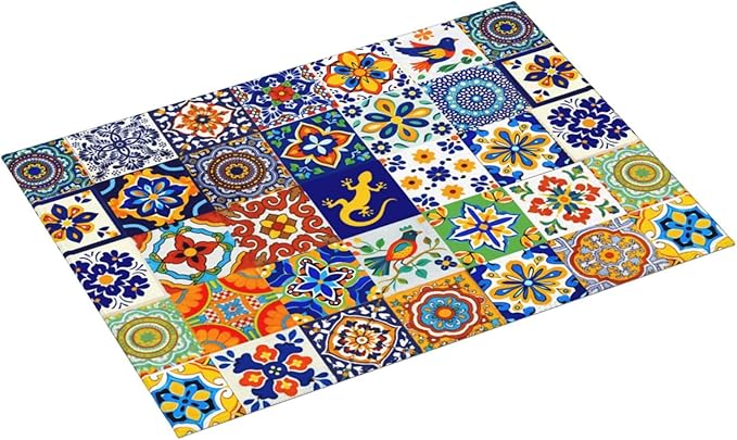 Mexican Tilt Dish Drying Mat For Kitchen Counter Absorbent Large Kitchen Fast Dry Pad Reusable Washable Protector Rack Large Mat 18 X 24