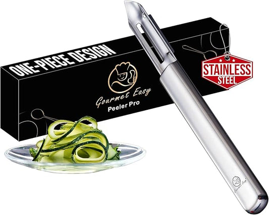 Vegetable Peeler, Ultra Sharp Potato Peeler, Best for Veggie & Fruit, Seamless One-Piece Design, Peel Both Ways - Left & Right-Hand Friendly, Dishwasher Safe, 5-Year Warranty