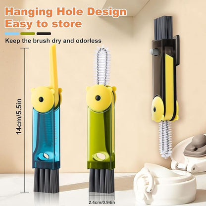 3 in 1 Cup Lid Cleaning Brush, Portable Gap Cleaner Brush - Multifunctional Bottle Cleaning Brush for Bottle Gap/Tight Spaces/Travel Bottle Lid, Home Kitchen Crevice Brush Tools, 3 PCS