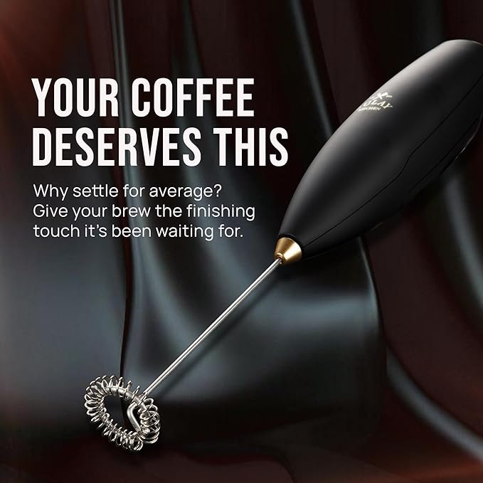 Zulay Kitchen Executive Series Luxury Gift Milk Frother with 4 Duracell Batteries – Handheld Electric Foam Maker for Coffee, Lattes & Hot Chocolate – Deluxe Finish, Ultimate Gift for Coffee Lovers - Image 8