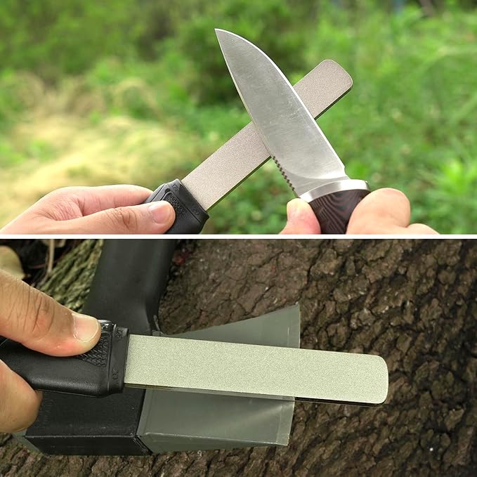SHARPAL 121N Dual-Grit Diamond Sharpening Stone File Garden Tool Knife Sharpener Coarse 325 / Extra Fine 1200 Grit for Lawn Mower Blade, Axe, Hatchet, Hedge Shears, Chisels, Drills Mothers Day Gifts - Image 6