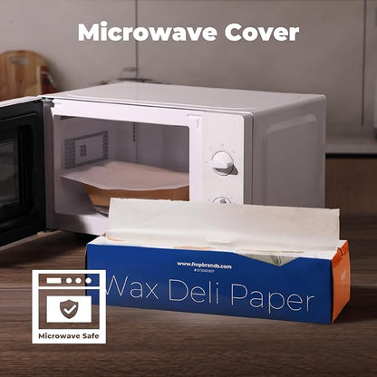 Fit Meal Prep [1000 Pack] 15 x 10.75" Wax Paper Sheets for Food, Interfolded Precut Deli Paper, Pop Up Grease-Proof Sandwich Paper Wraps, Waterproof for Lunch, Food Basket, Microwave Cover, BBQ