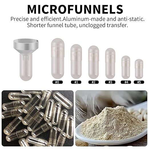 Small Metal Funnels Mini Funnel 8 Size Tiny Bottle Funnel, Miniature Atomizers, Flask, Perfume, Essential Oil, Powder, Micro Pet Capsule, Spice Jar - Image 4