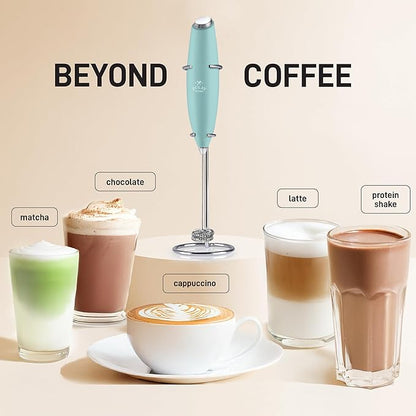 Zulay Kitchen Whisk Milk Frother with 4 Duracell Batteries - Powerful Handheld Foam Maker for Coffee, Lattes, Matcha, Hot Chocolate & Cappuccinos - Whip Creamy Froth in Seconds - Image 3