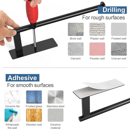 CUXIXA Paper Towel Holder Under Cabinet 2 Pack, Upgraded Self Adhesive Paper Towel Holder Wall Mount for Kitchen, Bathroom, RV, Bend-Resistant, Self-Adhesive or Drill mounting - Image 7